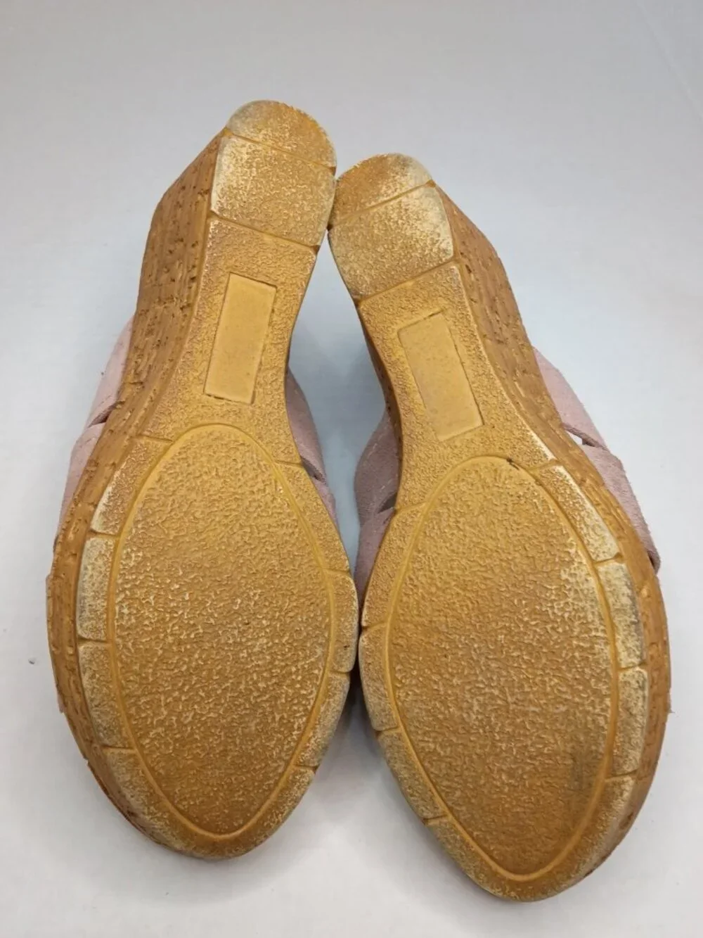 Mariella Pink Suede Wedge Slide Sandals Made in Italy Women’s Size 6.5